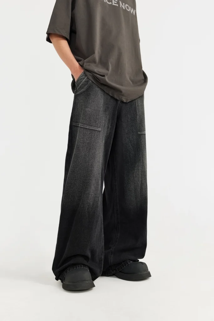 Pleated Baggy Jean 2024 Charcoal Wash