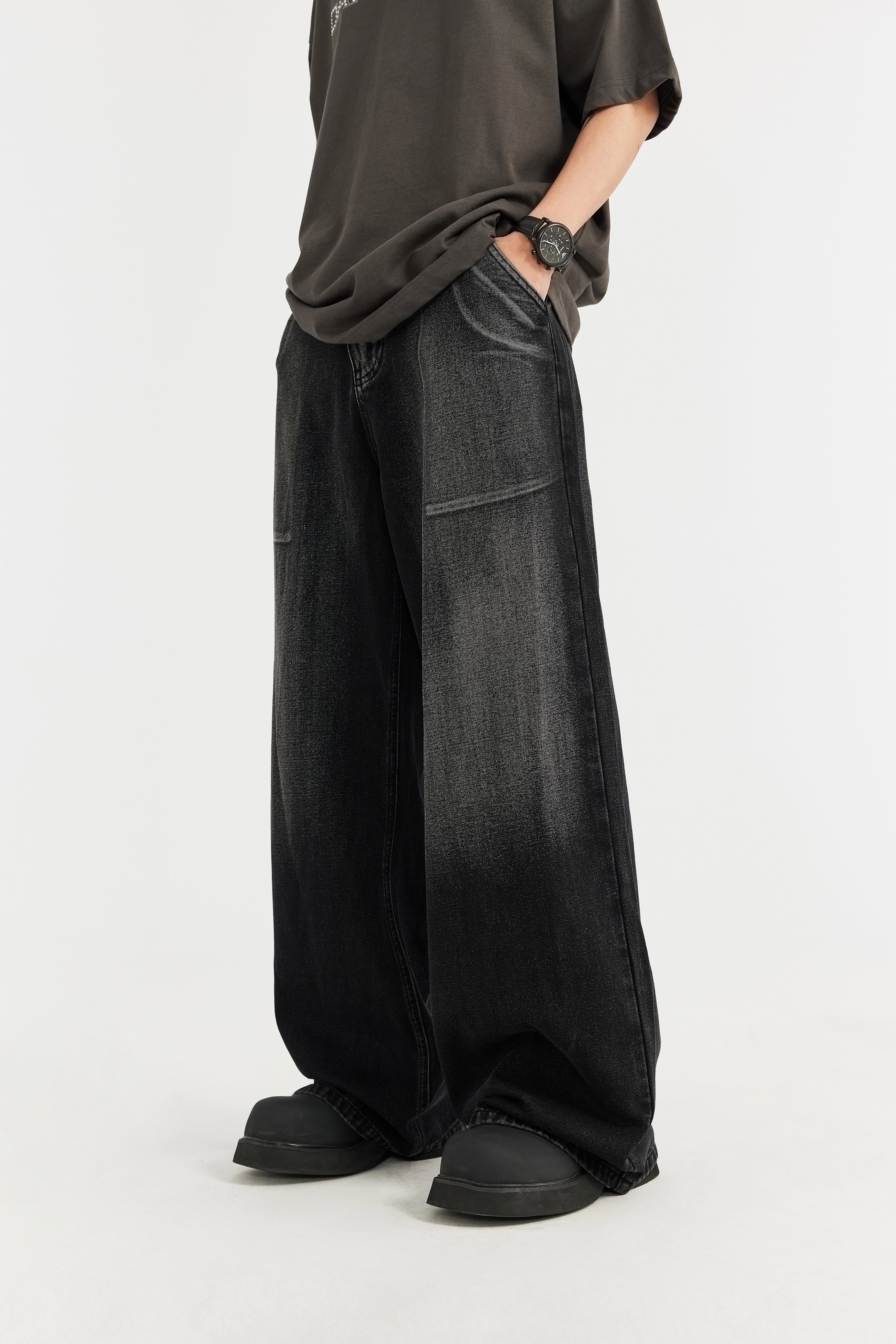 Charcoal Baggy Jeans_2